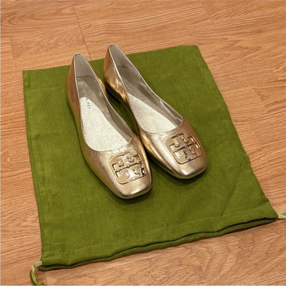 Tory Burch Metalic Gold Flats